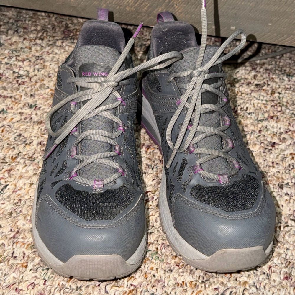 Red Wing Shoes Women's Size 8.5 Steel Toe sneaker Gray‎ Purple 2343 safety